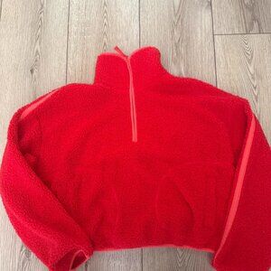 Old Navy Women's Red quarter zip fleece